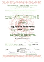 Osvědčení - instruktor fitcentra